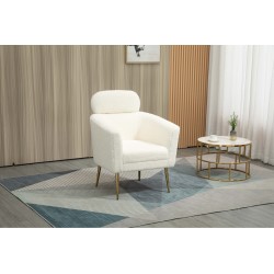 'MELISA Cream / Gold Relaxation Armchair' 'MELISA Cream / Gold Relaxation Armchair'