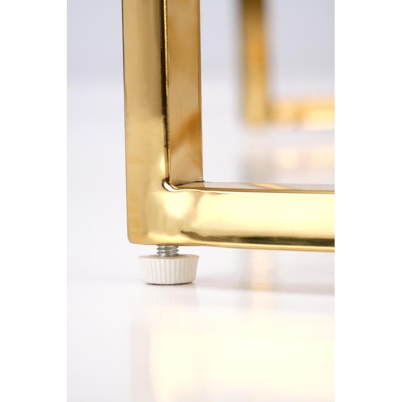 'MERCURY 3 set of 2 benches, color: white marble / gold' 'MERCURY 3 set of 2 benches, color: white marble / gold'