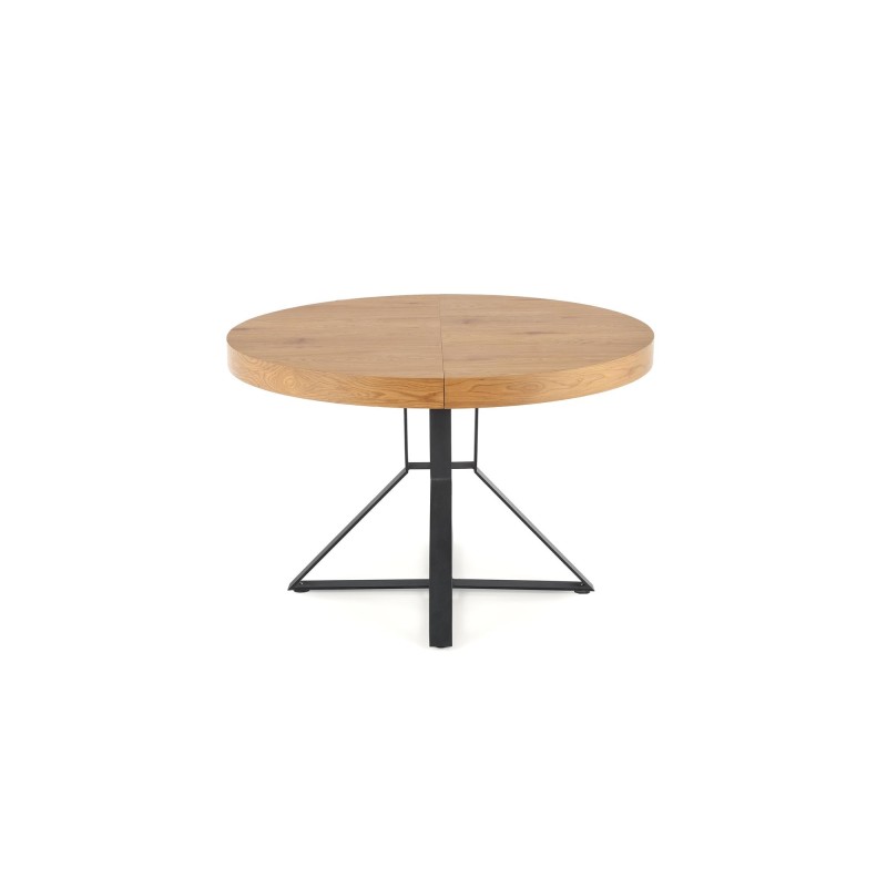 'MERCY Extendable Table, Top - Golden Oak, Legs - Black' 'MERCY Extendable Table, Top - Golden Oak, Legs - Black'