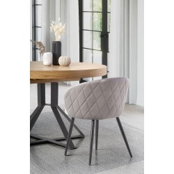 'MERCY Extendable Table, Top - Golden Oak, Legs - Black' 'MERCY Extendable Table, Top - Golden Oak, Legs - Black'