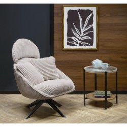 'MERRY 2 Relaxation Armchair with Swivel Function, Cappuccino'