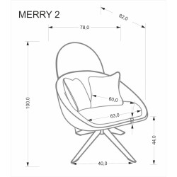 MERRY 2 fotel wypoczynkowy z funkcją obracania, cappuccino (1p 1szt) MERRY 2 fotel wypoczynkowy z funkcją obracania, cappuccino (1p 1szt)