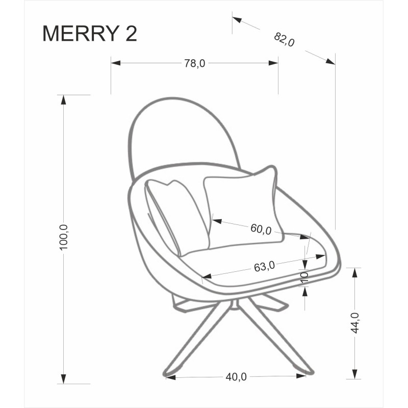 MERRY 2 fotel wypoczynkowy z funkcją obracania, cappuccino (1p 1szt) MERRY 2 fotel wypoczynkowy z funkcją obracania, cappuccino (1p 1szt)