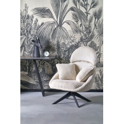 'MERRY 2 Relaxation Armchair with Swivel Function, Cream'