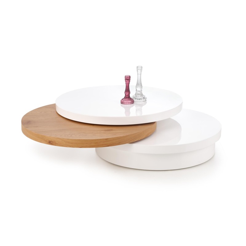 'MICHELLE Coffee Table White / Golden Oak' 'MICHELLE Coffee Table White / Golden Oak'