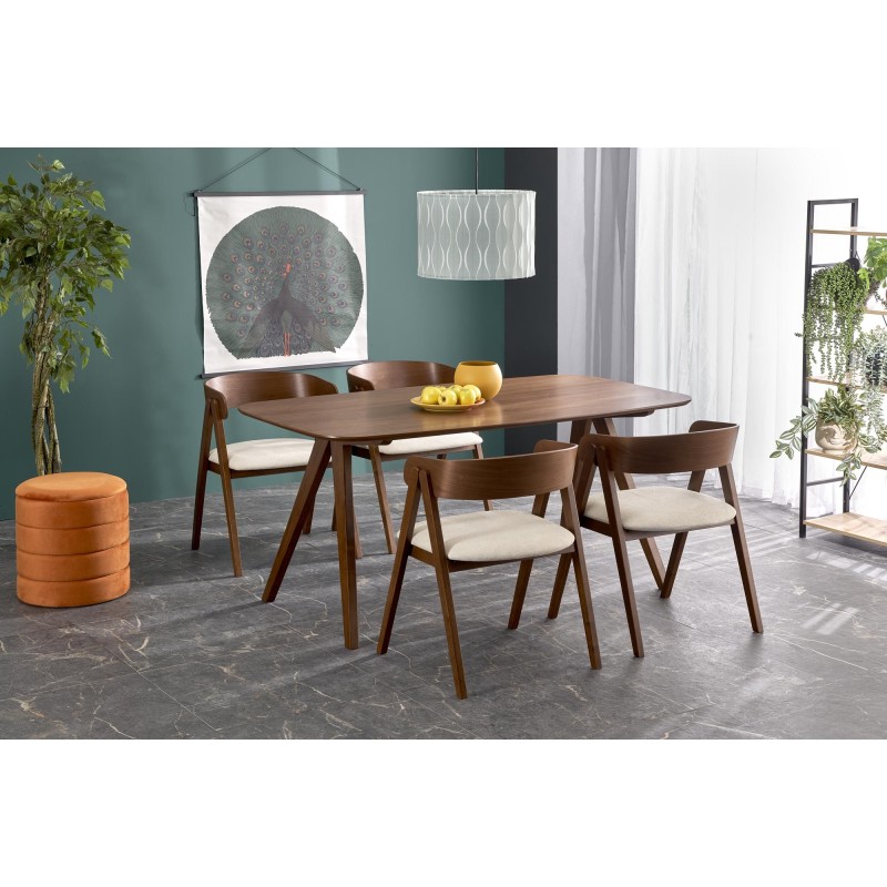 "MIGUEL Table, Walnut Top, Walnut Leg" "MIGUEL Table, Walnut Top, Walnut Leg"