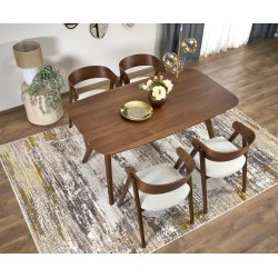 "MIGUEL Table, Walnut Top, Walnut Leg" "MIGUEL Table, Walnut Top, Walnut Leg"
