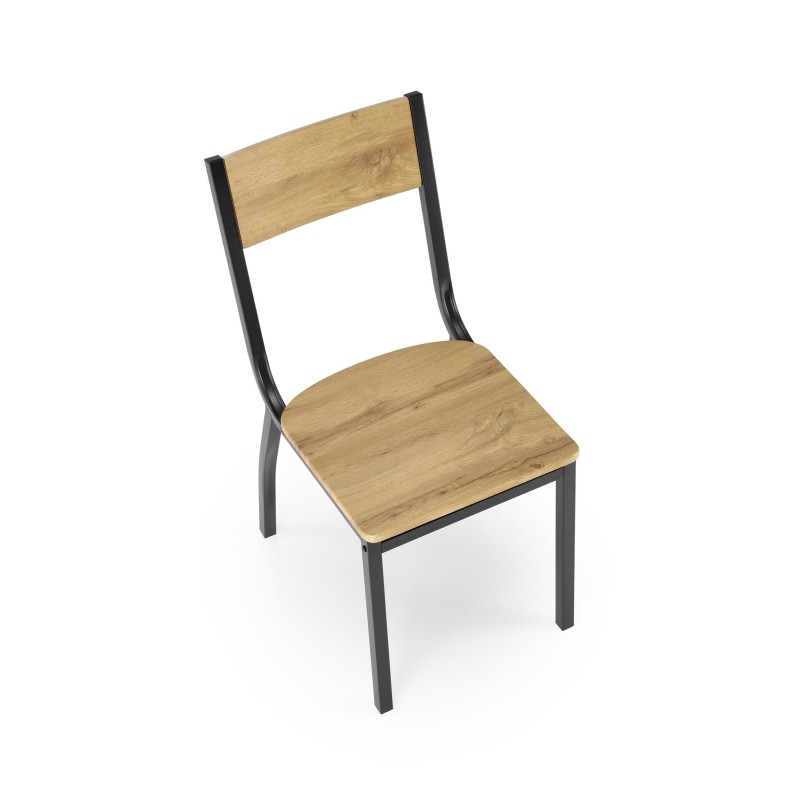 'MILTON set table + 4 chairs, natural / black' 'MILTON set table + 4 chairs, natural / black'