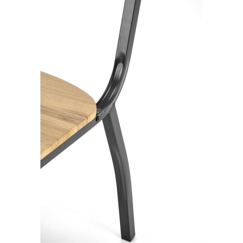 'MILTON set table + 4 chairs, natural / black' 'MILTON set table + 4 chairs, natural / black'