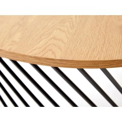 'MINERWA 2 Coffee Table Top - Golden Oak, Frame - Black' 'MINERWA 2 Coffee Table Top - Golden Oak, Frame - Black'