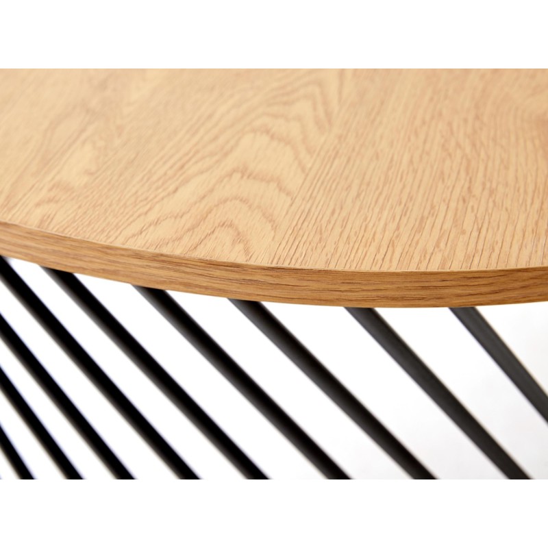 'MINERWA 2 Coffee Table Top - Golden Oak, Frame - Black' 'MINERWA 2 Coffee Table Top - Golden Oak, Frame - Black'