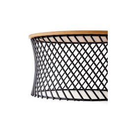 'MINERWA 2 Coffee Table Top - Golden Oak, Frame - Black' 'MINERWA 2 Coffee Table Top - Golden Oak, Frame - Black'