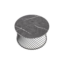 'MINERWA Coffee Table Top - Ashen Marble, Frame - Black' 'MINERWA Coffee Table Top - Ashen Marble, Frame - Black'