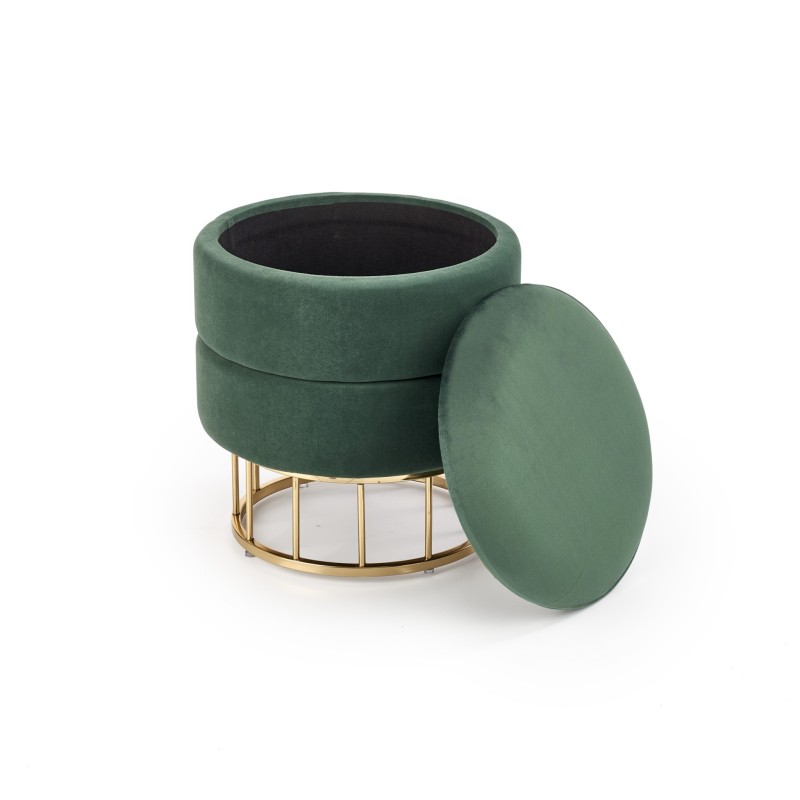 "MINTY Dark Green / Gold Pouf" "MINTY Dark Green / Gold Pouf"