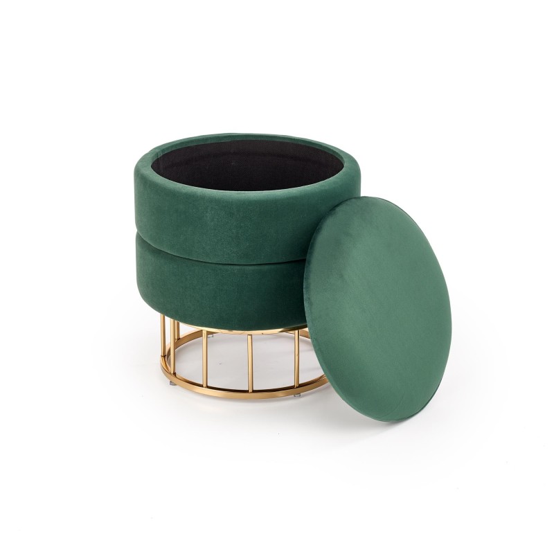 "MINTY Dark Green / Gold Pouf" "MINTY Dark Green / Gold Pouf"