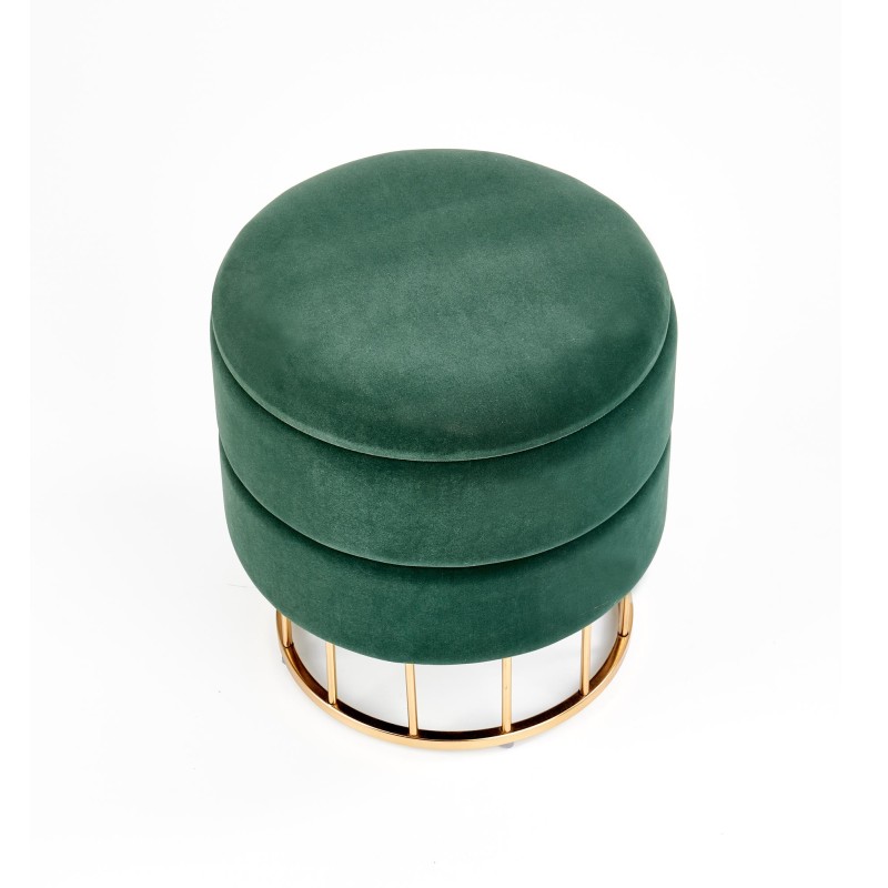 "MINTY Dark Green / Gold Pouf" "MINTY Dark Green / Gold Pouf"