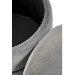 "MINTY Ash Grey / Gold Pouf" "MINTY Ash Grey / Gold Pouf"