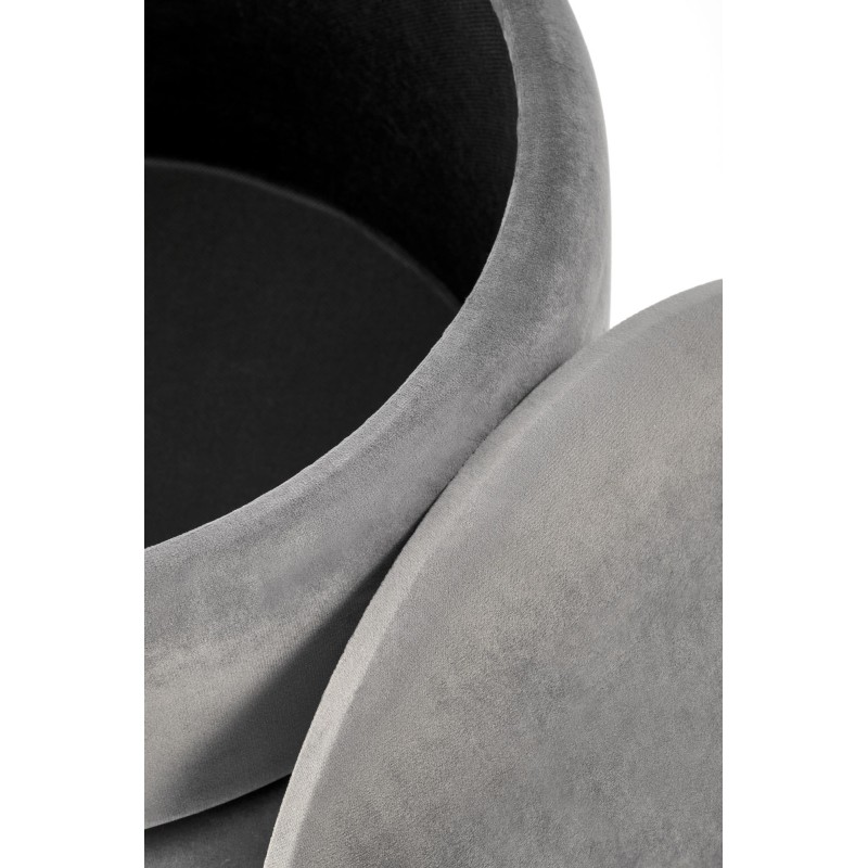 "MINTY Ash Grey / Gold Pouf" "MINTY Ash Grey / Gold Pouf"