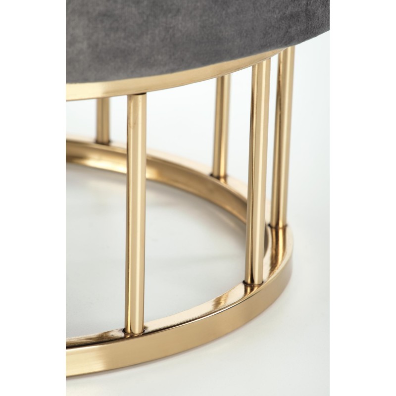 "MINTY Ash Grey / Gold Pouf" "MINTY Ash Grey / Gold Pouf"