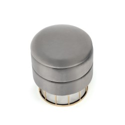 "MINTY Ash Grey / Gold Pouf" "MINTY Ash Grey / Gold Pouf"