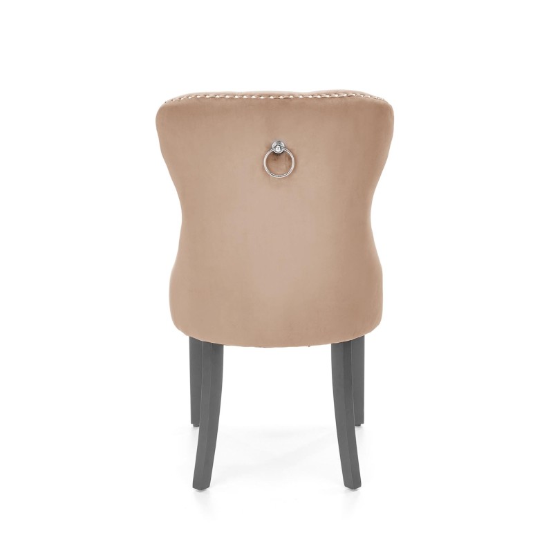'MIYA Black Chair / Upholstery: Beige' 'MIYA Black Chair / Upholstery: Beige'