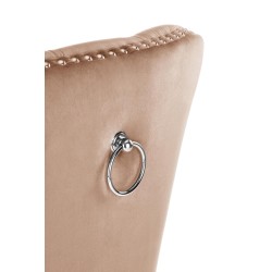 'MIYA Black Chair / Upholstery: Beige' 'MIYA Black Chair / Upholstery: Beige'