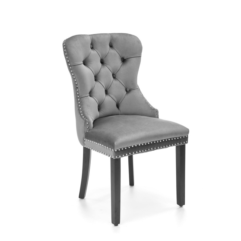 'MIYA Black Chair / Upholstery: Ashen' 'MIYA Black Chair / Upholstery: Ashen'
