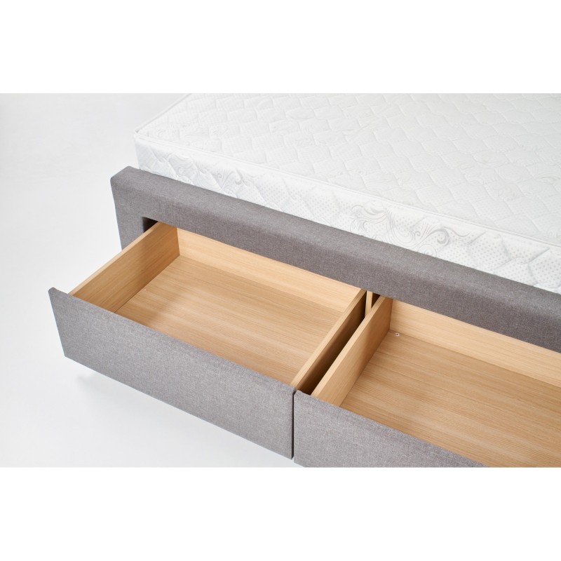 'MODENA 140 cm Upholstered Bed with Drawers in Ash' 'MODENA 140 cm Upholstered Bed with Drawers in Ash'