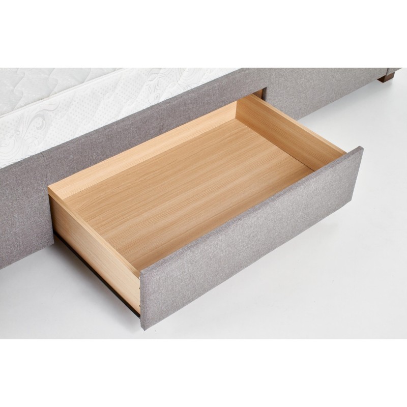 'MODENA 140 cm Upholstered Bed with Drawers in Ash' 'MODENA 140 cm Upholstered Bed with Drawers in Ash'