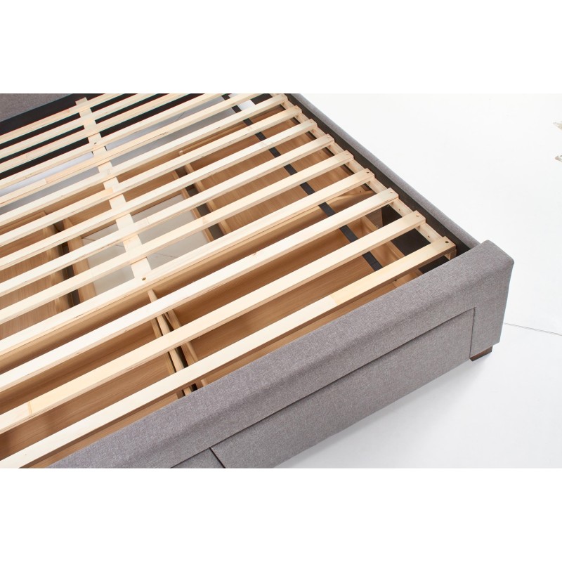 'MODENA 140 cm Upholstered Bed with Drawers in Ash' 'MODENA 140 cm Upholstered Bed with Drawers in Ash'