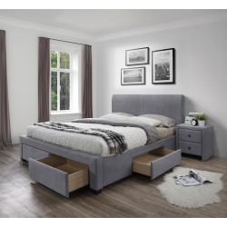 MODENA 3 łóżko z szufladami popiel velvet (6p 1szt)