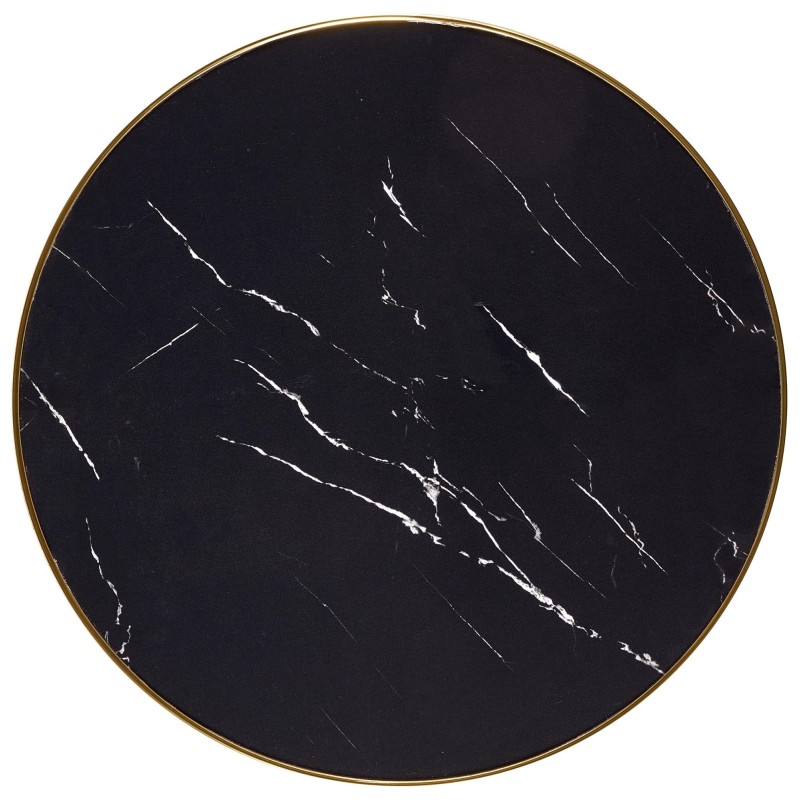 "MOLINA Round Table, Black Marble / Black / Gold" "MOLINA Round Table, Black Marble / Black / Gold"