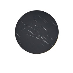 "MOLINA Round Table, Black Marble / Black / Gold" "MOLINA Round Table, Black Marble / Black / Gold"