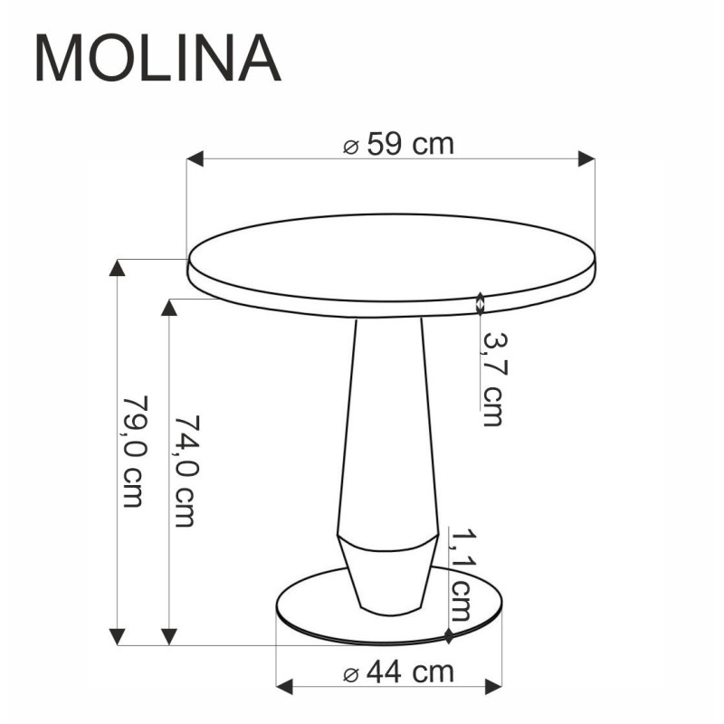 "MOLINA Round Table, Black Marble / Black / Gold" "MOLINA Round Table, Black Marble / Black / Gold"