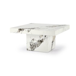 'MONOLIT White Marble Coffee Table' 'MONOLIT White Marble Coffee Table'