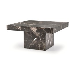 'MONOLIT Black Marble Coffee Table' 'MONOLIT Black Marble Coffee Table'