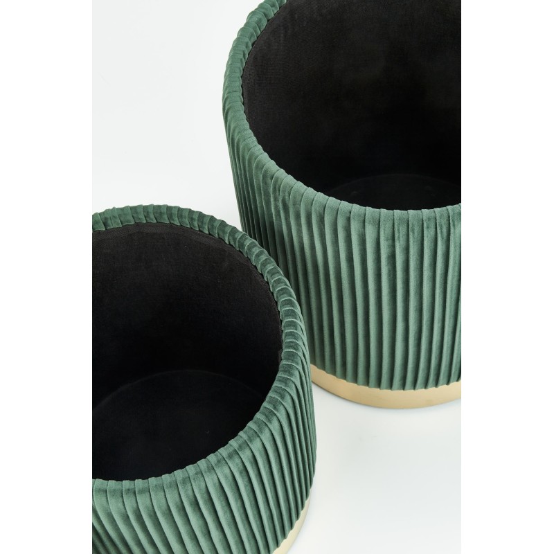 MONTY zestaw 2 puf, ciemny zielony (1p 1kpl) MONTY zestaw 2 puf, ciemny zielony (1p 1kpl)