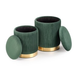 MONTY zestaw 2 puf, ciemny zielony (1p 1kpl) MONTY zestaw 2 puf, ciemny zielony (1p 1kpl)