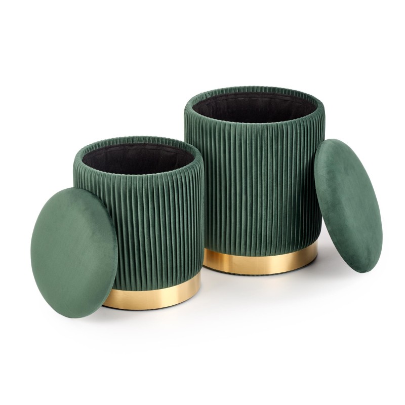 MONTY zestaw 2 puf, ciemny zielony (1p 1kpl) MONTY zestaw 2 puf, ciemny zielony (1p 1kpl)