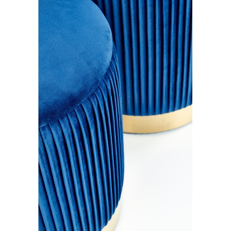 'MONTY set of 2 poufs, navy blue' 'MONTY set of 2 poufs, navy blue'