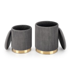 MONTY zestaw 2 puf, popielaty (1p 1kpl) MONTY zestaw 2 puf, popielaty (1p 1kpl)