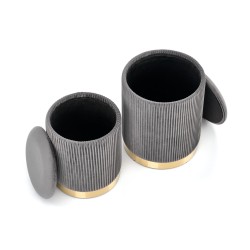 MONTY zestaw 2 puf, popielaty (1p 1kpl) MONTY zestaw 2 puf, popielaty (1p 1kpl)