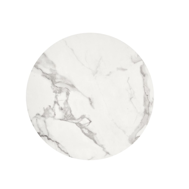 "MORATA Round Table, White Marble / Black / Gold" "MORATA Round Table, White Marble / Black / Gold"