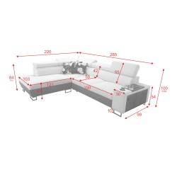 Prestige VII corner sofa with Soft to the touch, Freya 210.23 + Tauro 8207 - elegance and functionality in one Prestige VII corner sofa with Soft to the touch, Freya 210.23 + Tauro 8207 - elegance and functionality in one