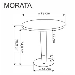 MORATA stół okrągły, biały marmur / czarny / złoty (3p 1szt) MORATA stół okrągły, biały marmur / czarny / złoty (3p 1szt)