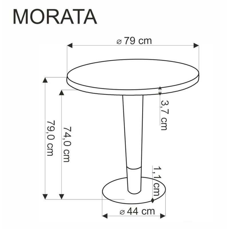 MORATA stół okrągły, biały marmur / czarny / złoty (3p 1szt) MORATA stół okrągły, biały marmur / czarny / złoty (3p 1szt)