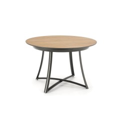'MORETTI Extendable Table Top - Golden Oak / Ash Grey, Legs - Anthracite' 'MORETTI Extendable Table Top - Golden Oak / Ash Grey, Legs - Anthracite'