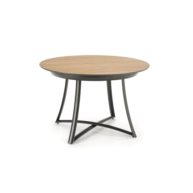 'MORETTI Extendable Table Top - Golden Oak / Ash Grey, Legs - Anthracite' 'MORETTI Extendable Table Top - Golden Oak / Ash Grey, Legs - Anthracite'