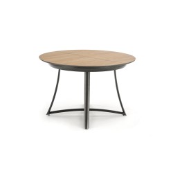 'MORETTI Extendable Table Top - Golden Oak / Ash Grey, Legs - Anthracite' 'MORETTI Extendable Table Top - Golden Oak / Ash Grey, Legs - Anthracite'