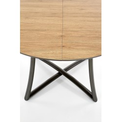 'MORETTI Extendable Table Top - Golden Oak / Ash Grey, Legs - Anthracite' 'MORETTI Extendable Table Top - Golden Oak / Ash Grey, Legs - Anthracite'